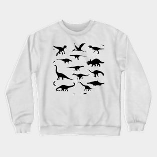 Black and white dinosaurus pattern Crewneck Sweatshirt